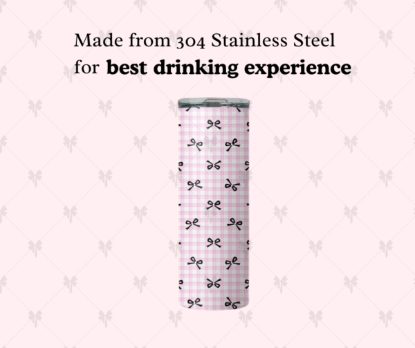 Blush Bow Tumbler - Image 3