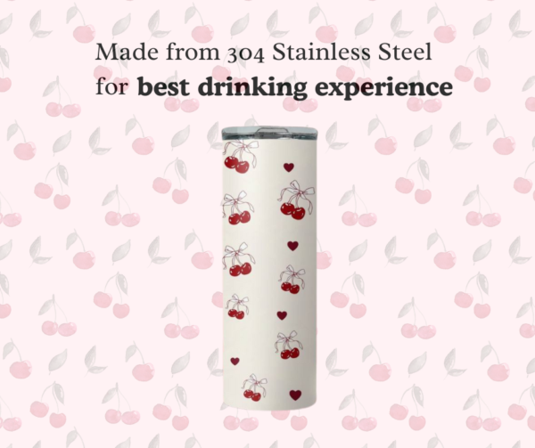 Cherry Elegance  Tumbler - Image 4