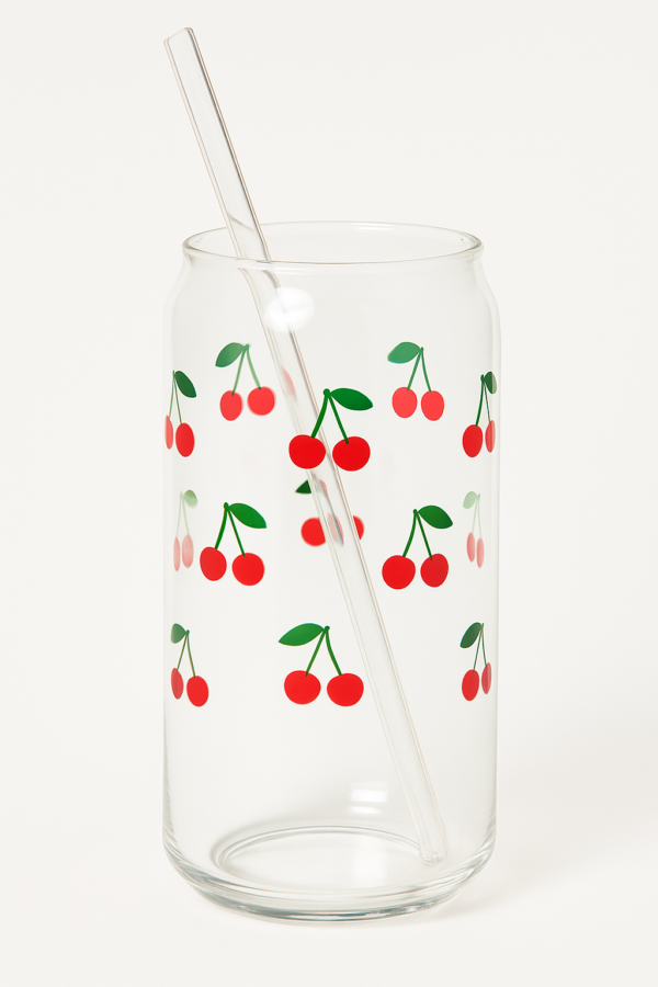 Cherry Bloom Glass Tumbler - Image 2
